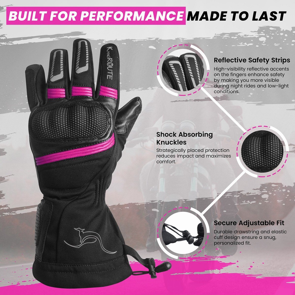 GUANTES DE MOTO INVERNALES PARA CHICAS DE PUÑO LARGO CON MEMBRANA IMPERMEABLE Y TÉRMICOS. GUANTES DE MOTO INVERNALES PARA CHICAS DE PUÑO LARGO CON MEMBRANA IMPERMEABLE Y TÉRMICOS.