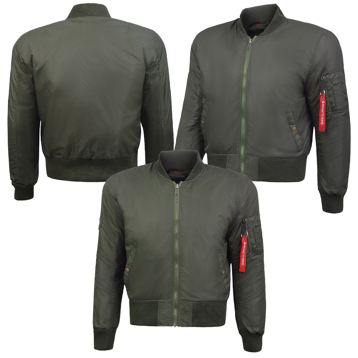 CAZADORA DE MOTO BOMBER EN 100% NAYLON UNISEX, IMPERMEABLE TRANSPIRABLE Y TÉRMICO CON PROTECTORES C.E. EN 1621 NIVEL 2