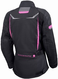 CHAQUETA MUJER 3/4 DE MOTO EN TEXTIL IMPERMEABLE, TRANSPIRABLE Y TÉRMICO CON PROTECCIONES C.E.