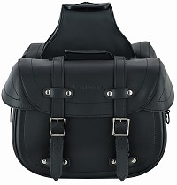 ALFORJAS LATERALES DE CUERO ARTIFICIAL, DESMONTABLE IMPERMEABLES Y INTERIOR FORRADO 2X18 LITROS