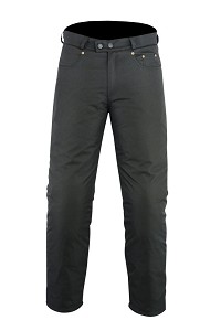 PANTALÓN VAQUERO ESTILO TEJANO DE MOTO EN CORDURA IMPERMEABLE CON PROTECCIONES