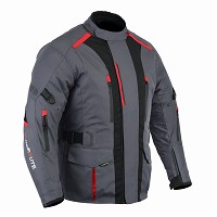 CHAQUETA DE MOTO EN CORDURA 3/4 UNISEX, IMPERMEABLE 100%