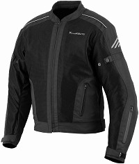 CHAQUETA DE MOTO PERFORADA DE VERANO CON FORRO IMPERMEABLE Y DESMONTABLE