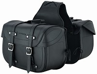 ALFORJAS LATERALES DE CUERO ARTIFICIAL, DESMONTABLE IMPERMEABLES Y INTERIOR FORRADO 2X18 LITROS