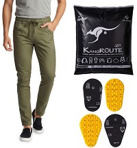 PANTALÓN CHÁNDAL DE MOTO UNISEX, ELÁSTICO, 100% FORRADO EN KEVLAR® Y CON PROTECCIONES GEL CE NIVEL 2.