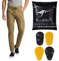 PANTALON DE MOTO VAQUERO ESTILO CHANDAL CARGO UNISEX, ELÁSTICO, 100% FORRADO EN KEVLAR® CON PROTECCIONES GEL CE NIVEL 2